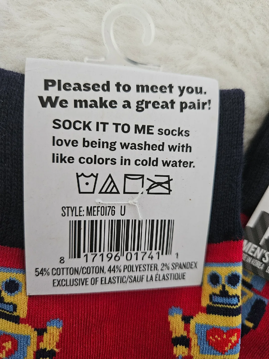 New SOCK it to me Robot Love Crew Socks image indicator(3)