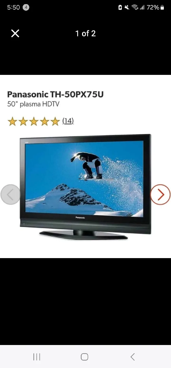 Panasonic TH-50PX75U 50" Plasma HDTV thumbnail