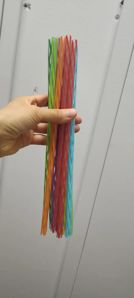 12 Reusable Plastic Straws - Multi-Colour thumbnail