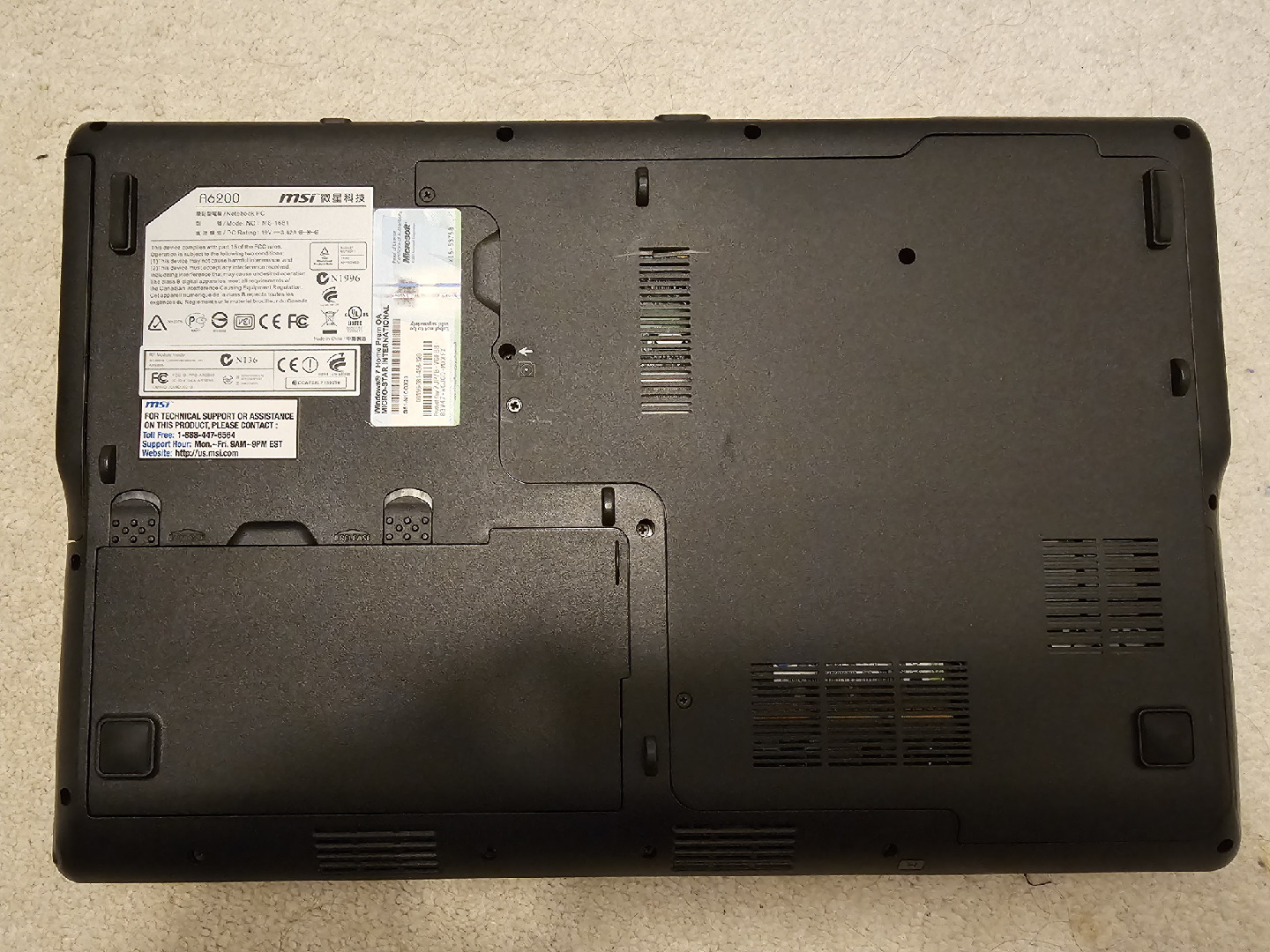 MSI A6200 i3-350M 8GB-512GB SSD 15.6" laptop - black - photo 4