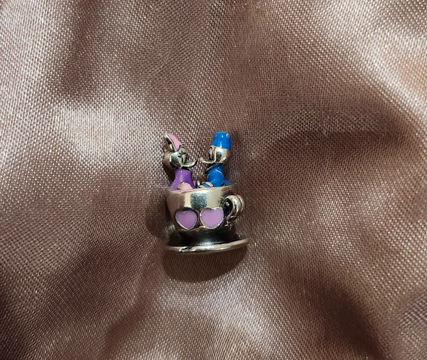 Disney Donald and Daisy Duck Teacup Charm thumbnail