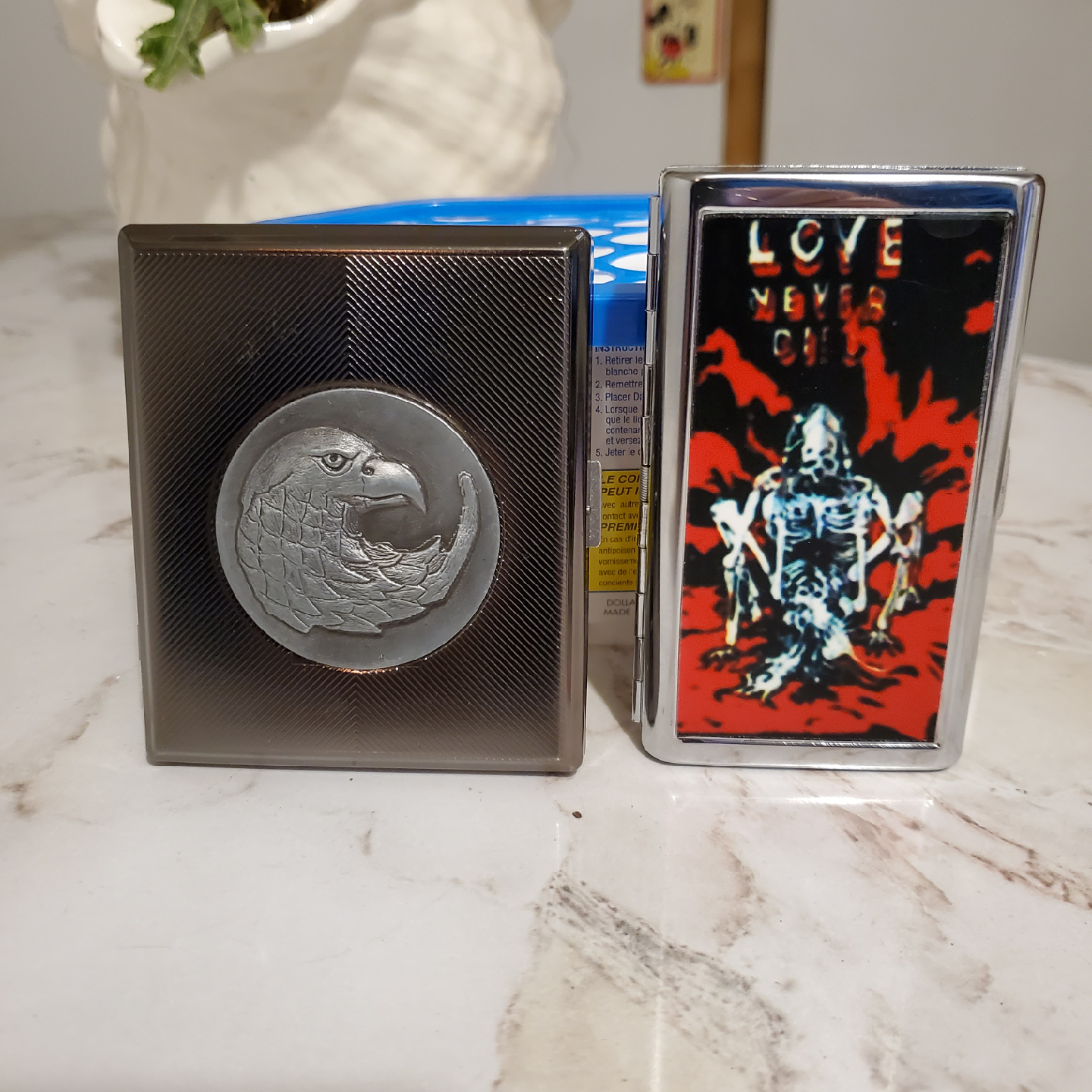 Vintage Cigarette Cases - Eagle & Love Never Die - photo 2