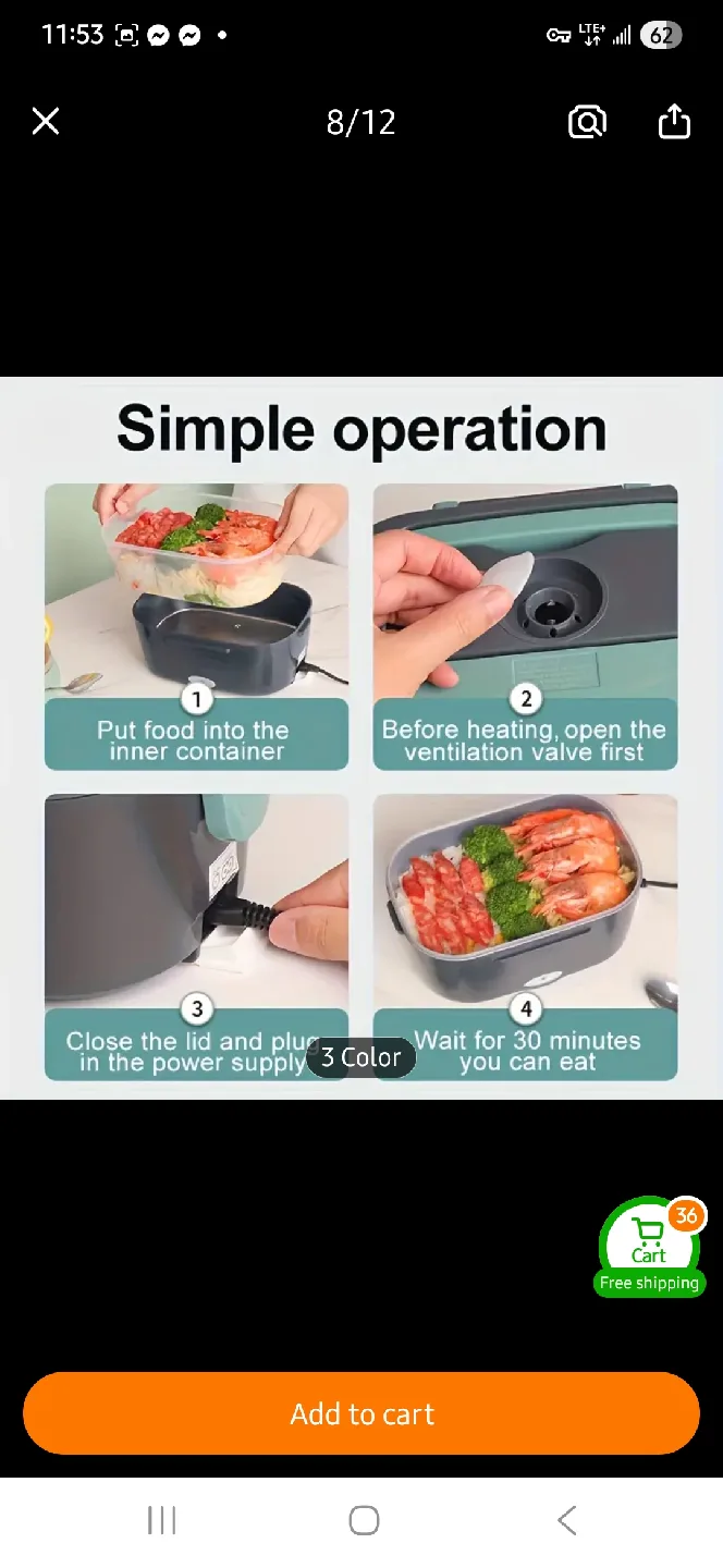 NEW Electric Lunchbox with Carrying Bag ✨️ image indicator(8)