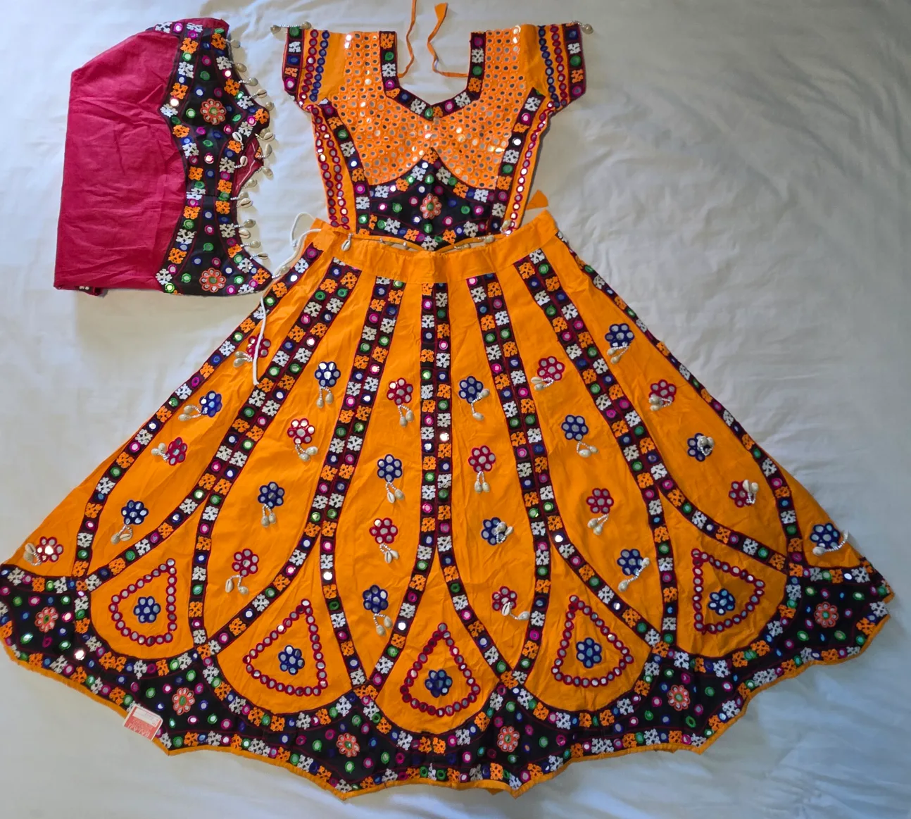 Embroidered Indian Dress with Mirror Details- ChaniyaCholi image indicator(2)