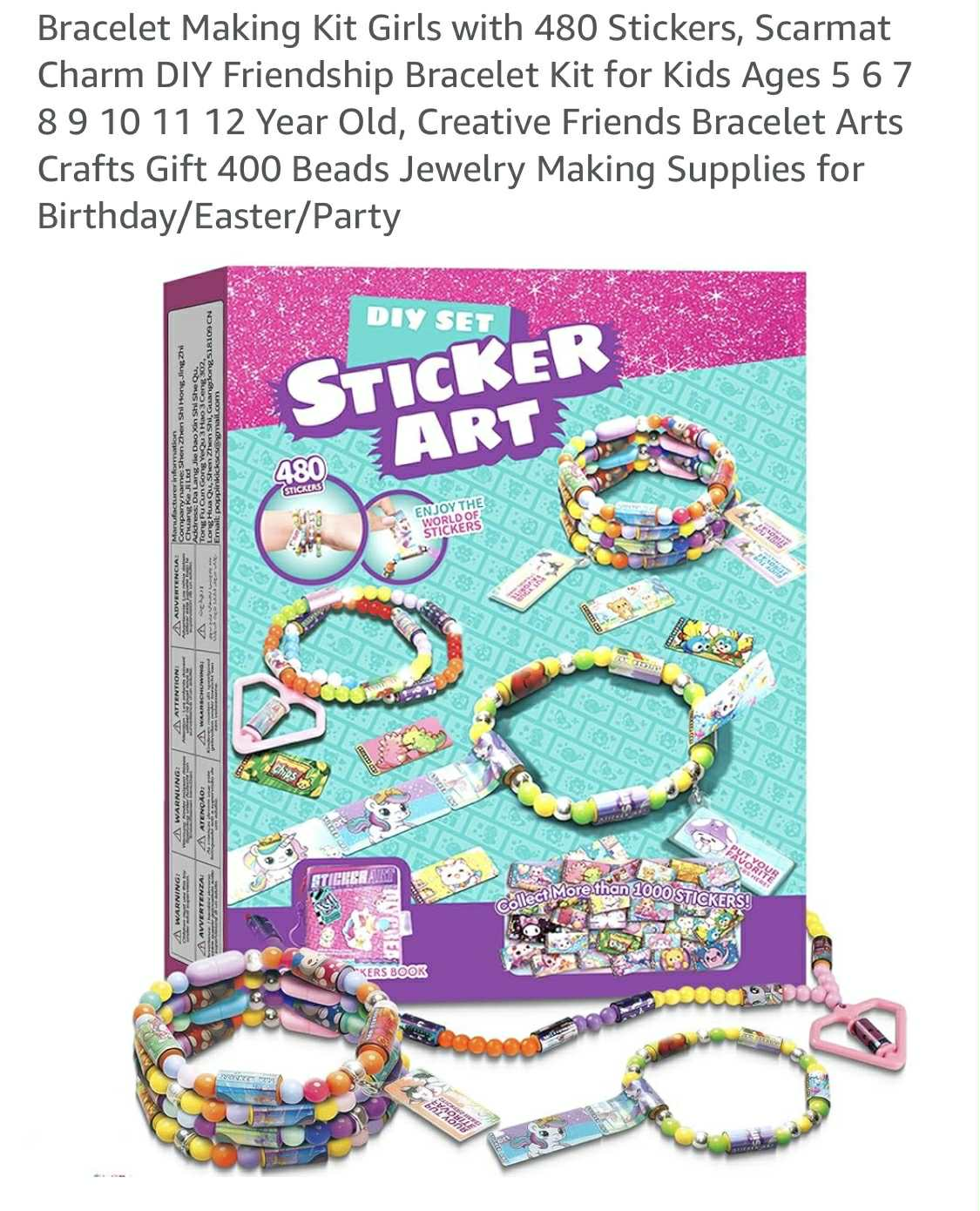 DIY Sticker Art Bracelet Making Kit - New