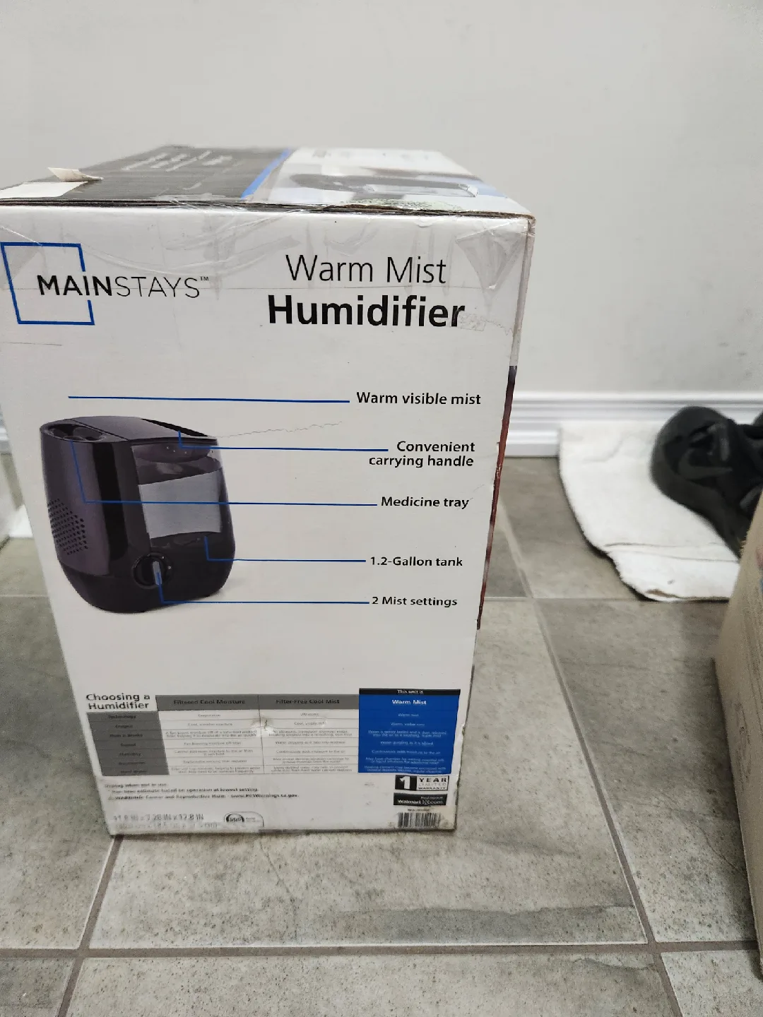 Mainstays Warm Mist Humidifier