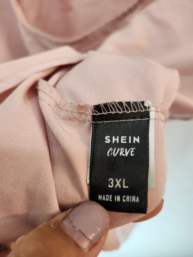 Shein Curve Pink Blouse - 3XL thumbnail