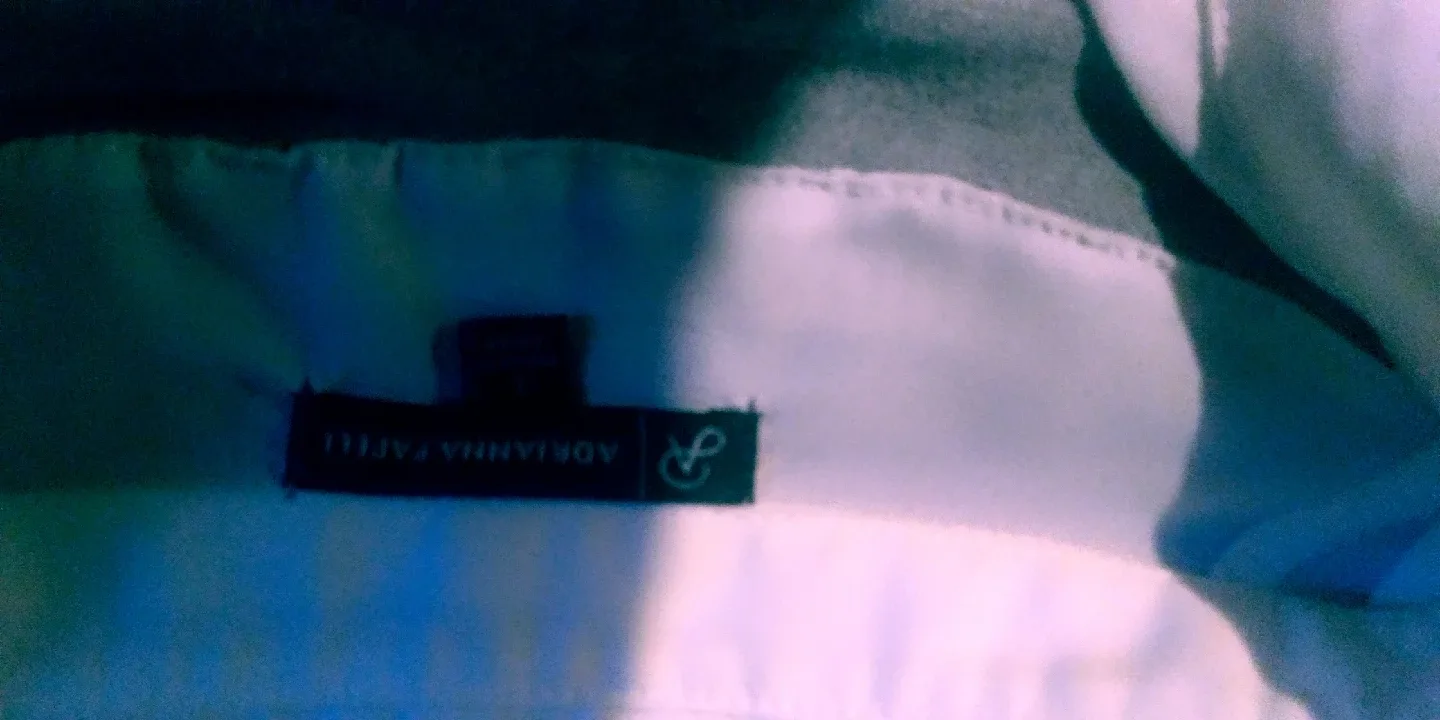 Adrianna Papell Grey Sweater with White Collar Size Lg image indicator(2)