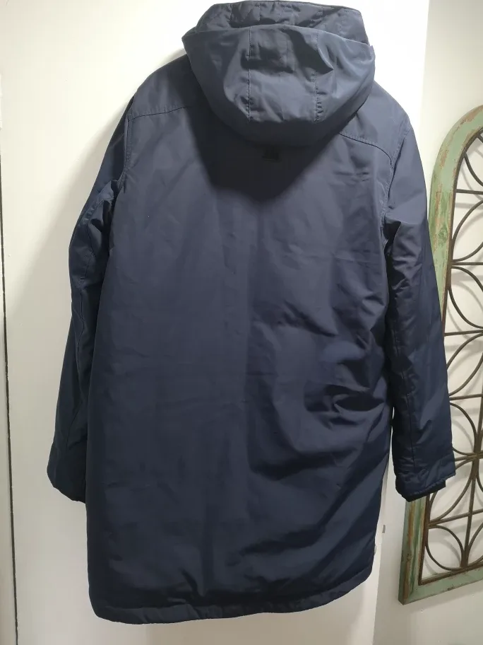 Reebok Navy Blue Padded Winter Jacket - Size L image indicator(2)