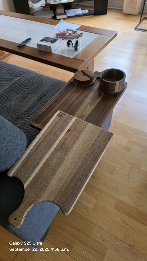 ZenStorage Couch Arm Table 4-in-1 Wood Sofa Tray - photo 5