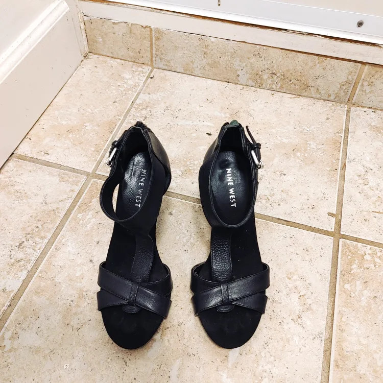 Women's Black Heels, Size 5 thumbnail