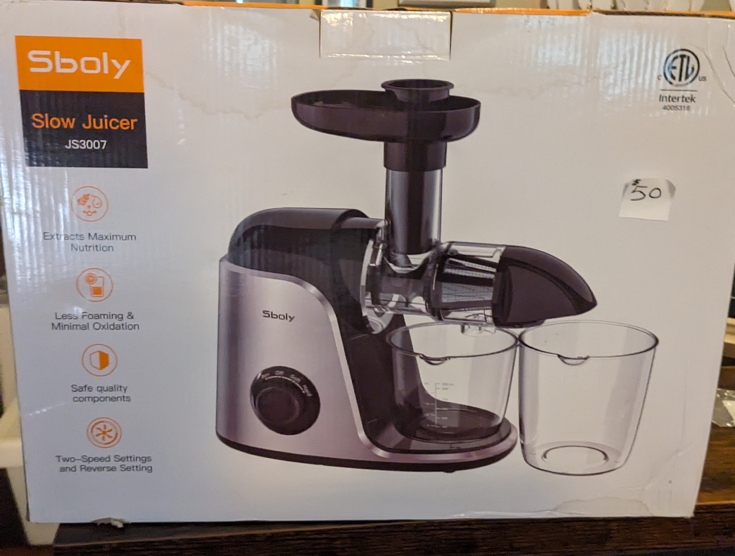 Sboly Slow Juicer JS3007 - Extracts Maximum Nutrition