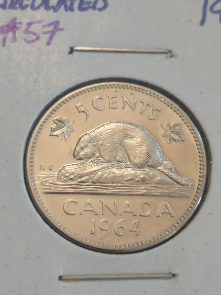 1964 Canada uncirculated nickel KM #57 thumbnail