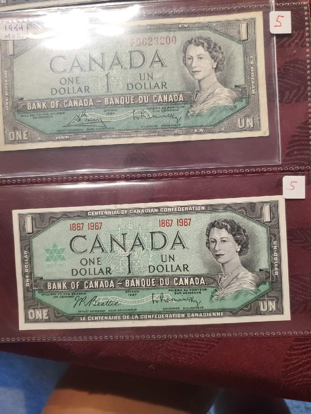 Vintage Canadian One Dollar Bills - photo 4