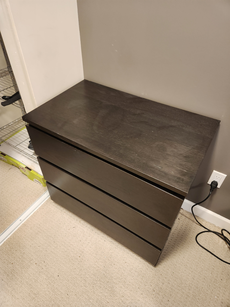 Dark Brown 3-Drawer Dresser - photo 3