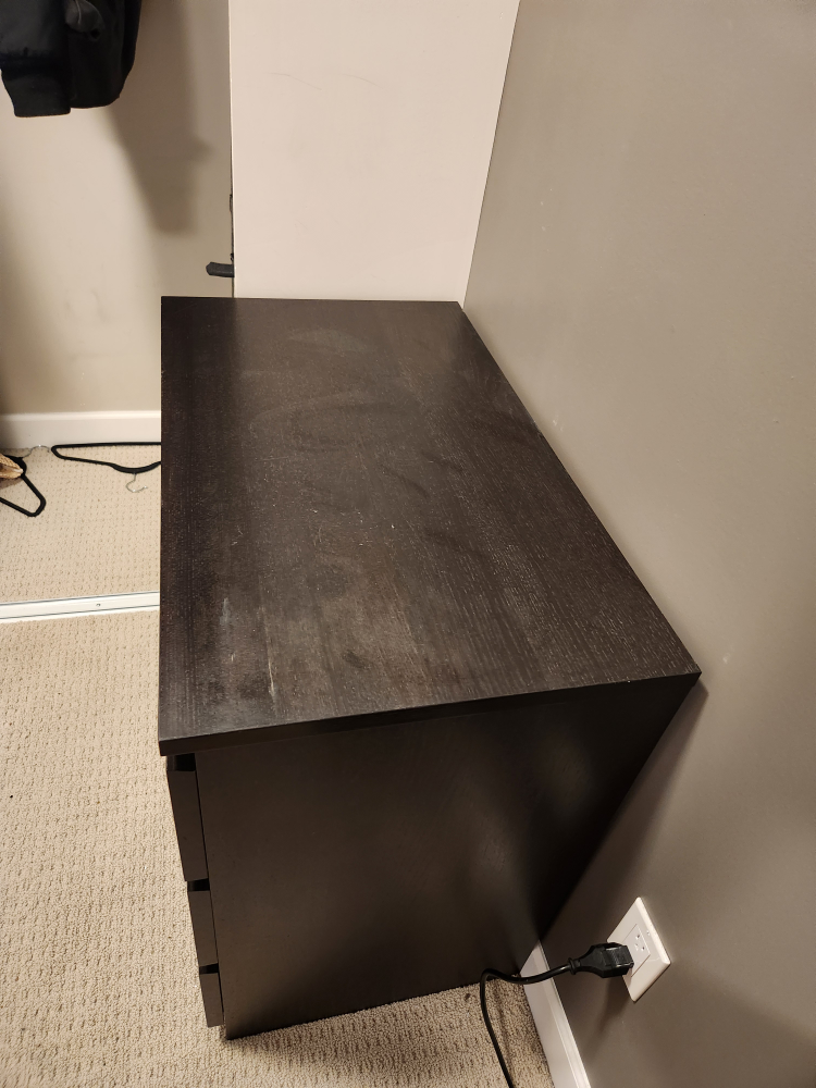 Dark Brown 3-Drawer Dresser - photo 4