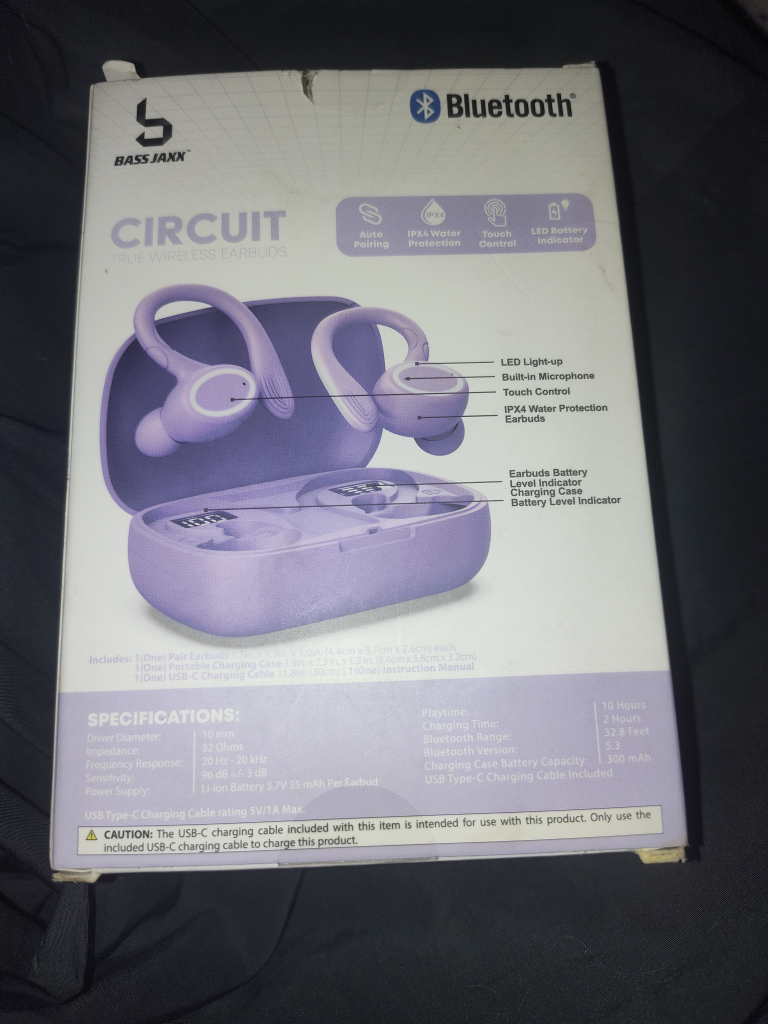 Brand New! Bass Jaxx water resistant Bluetooth Ear Buds - photo 2