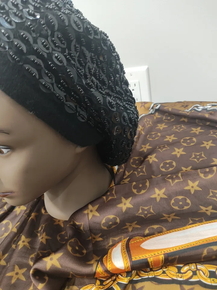 Black Beaded Beret Hat image indicator(3)