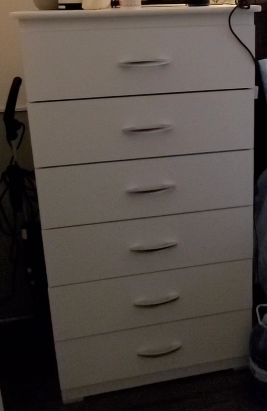 Large White 6-Drawer Chest/dresser fixed price