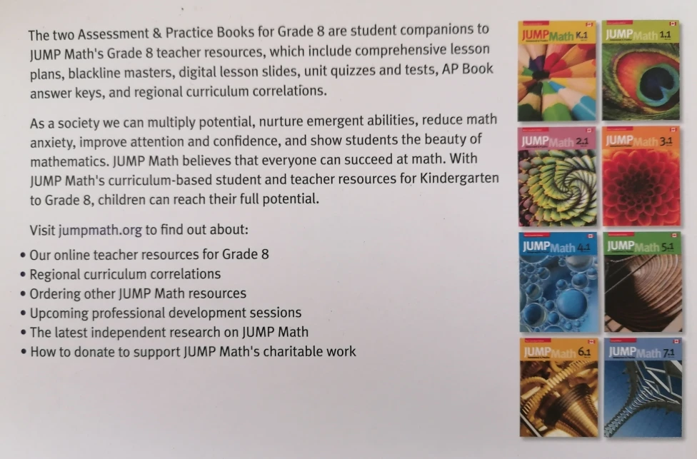 JUMP Math 8.1 & 8.2 - photo 2