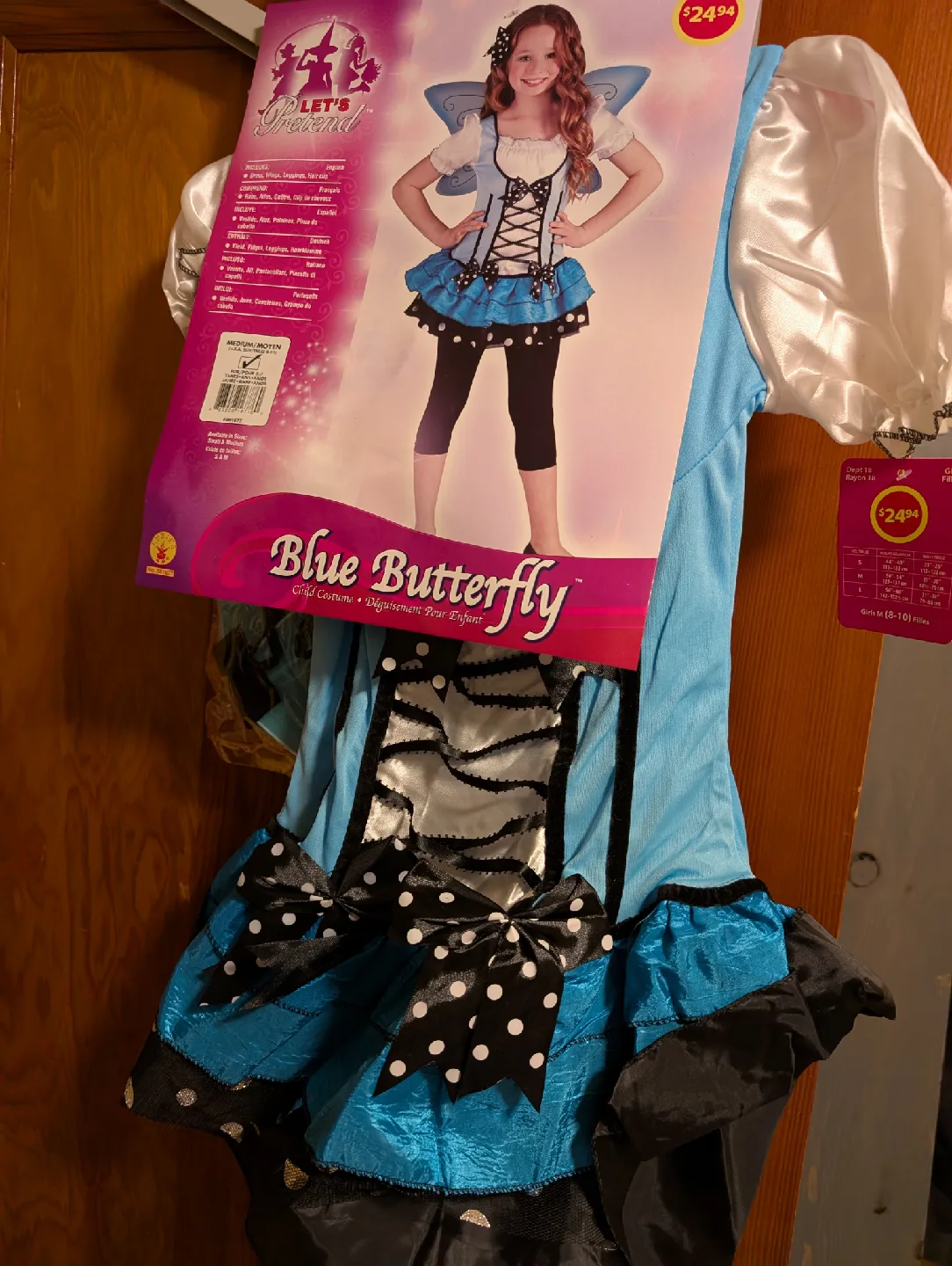 Let's Pretend Blue Butterfly Costume - Size Medium image indicator(2)