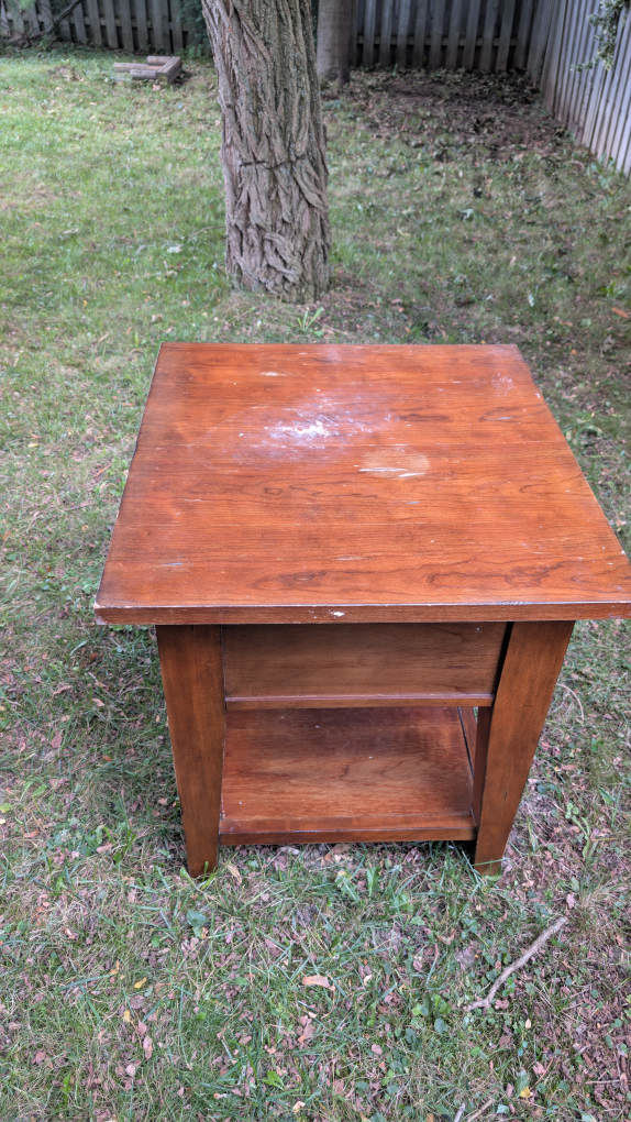 Wooden Side Table with Drawer - photo 2