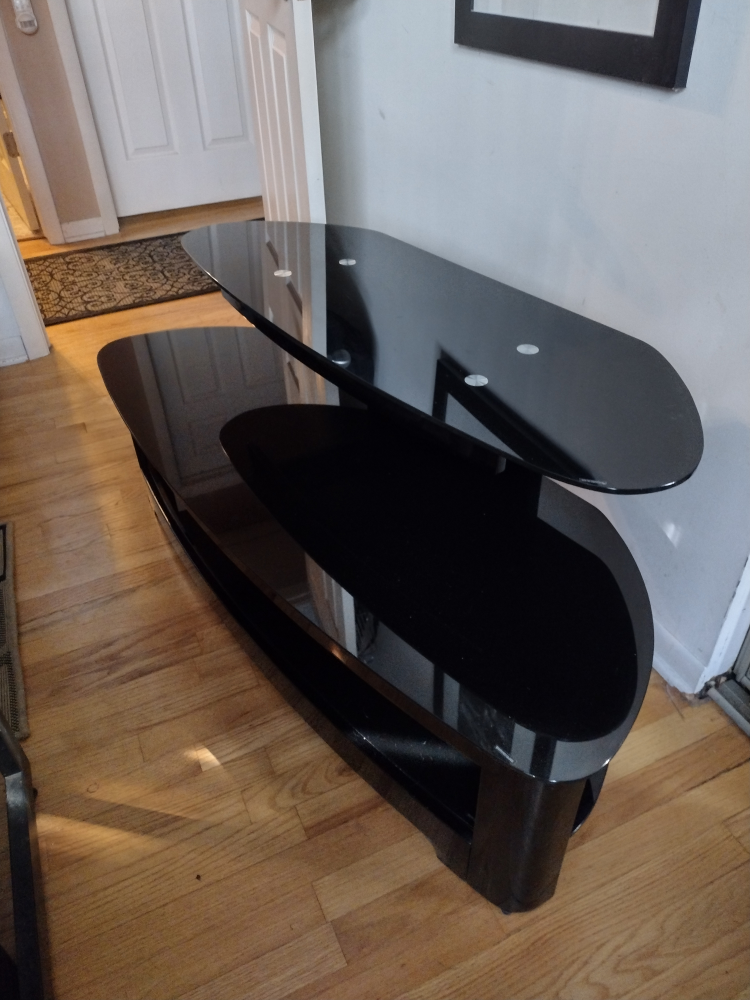 Black Glass TV Stand for 50-55" - photo 3