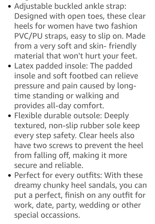 BNWT Creations Clear Heels - Size 10 image indicator(8)