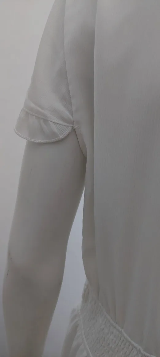 NEW - White Ruffle Mini Dress MEDIUM image indicator(6)