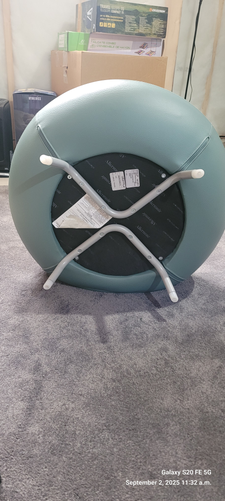 Allermuir Pebble Ottoman - Light Green - photo 5