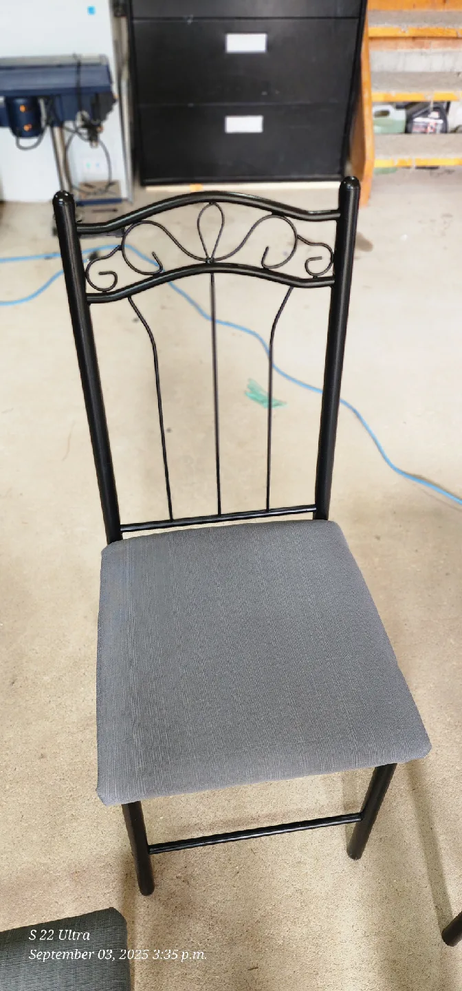 6 Metal Frame Dining Chairs