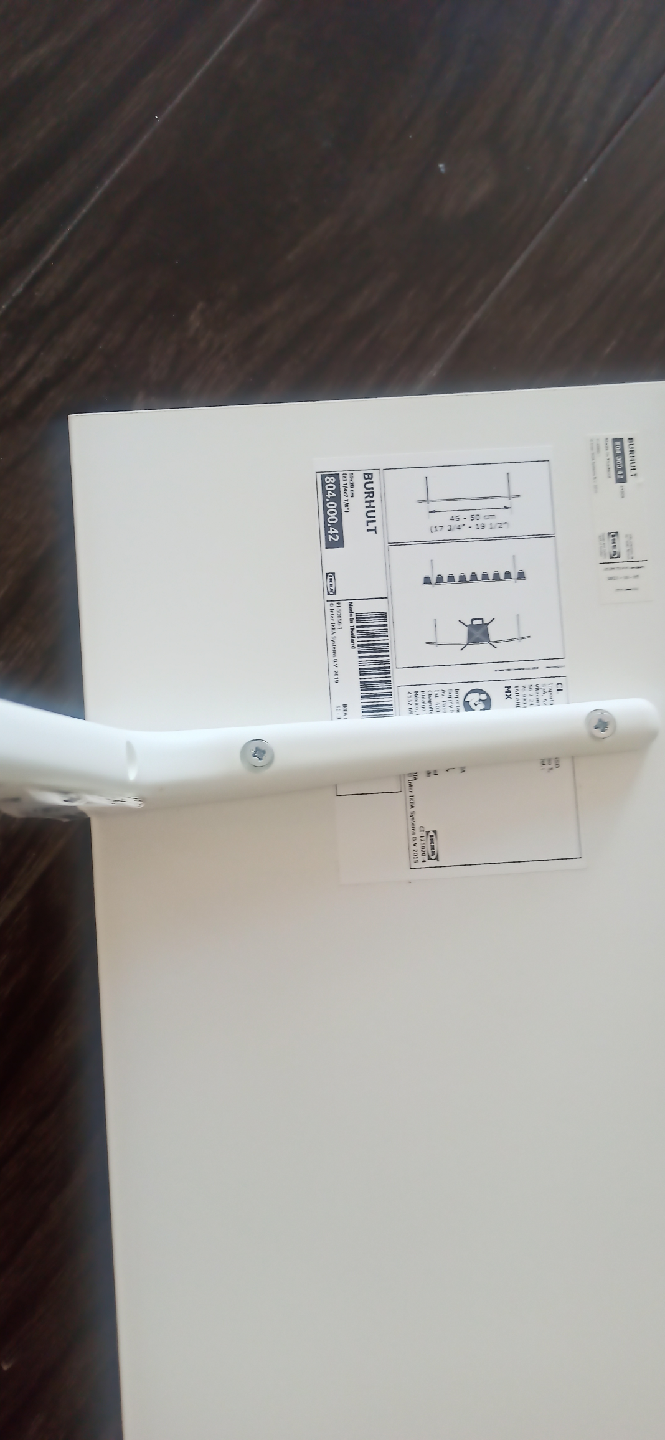 Ikea BURHULT Shelf with Brackets - White - photo 4