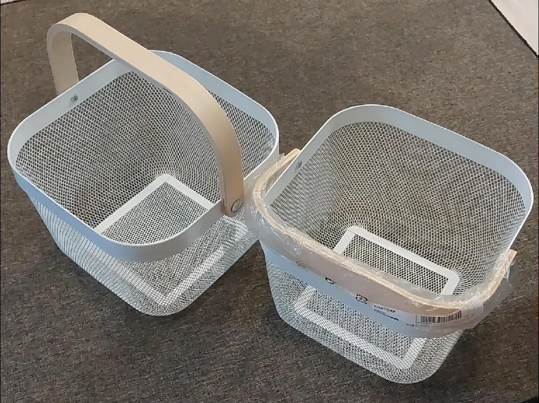 IKEA RISATORP Basket, White/Birch thumbnail