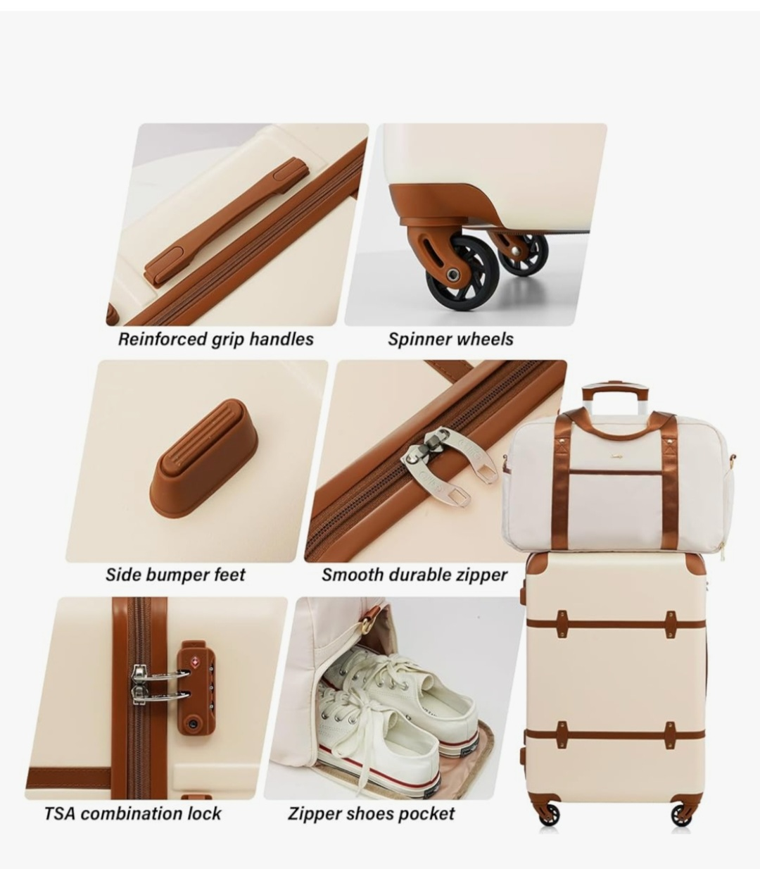 Beige Luggage Set (3-Piece) - photo 3
