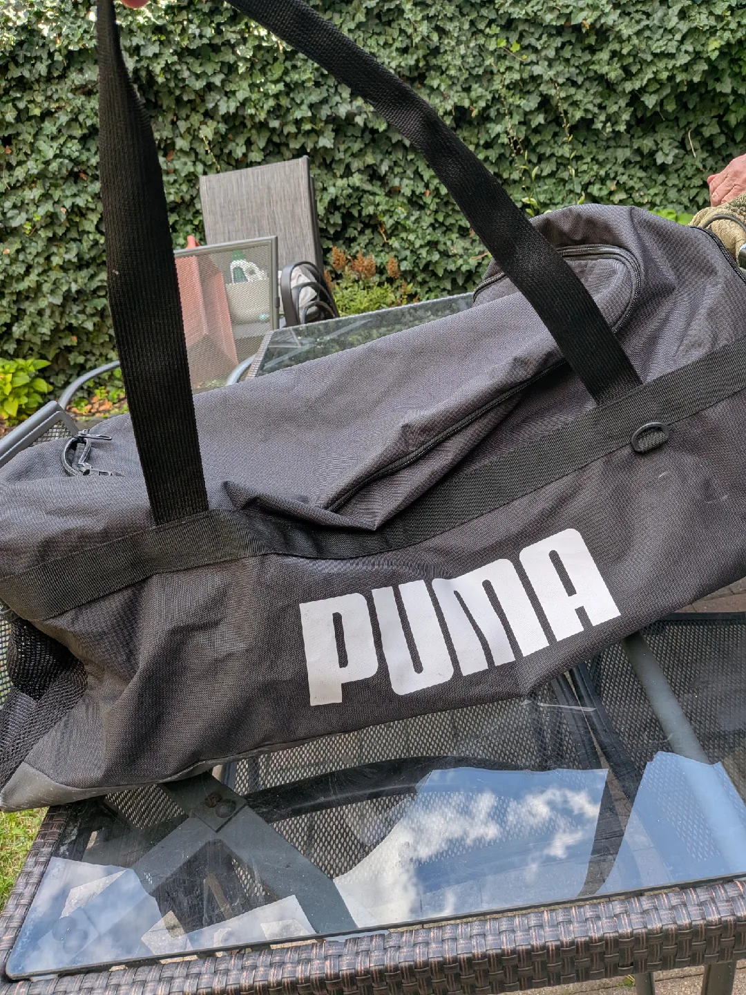 Puma Black Gym Duffle Bag thumbnail