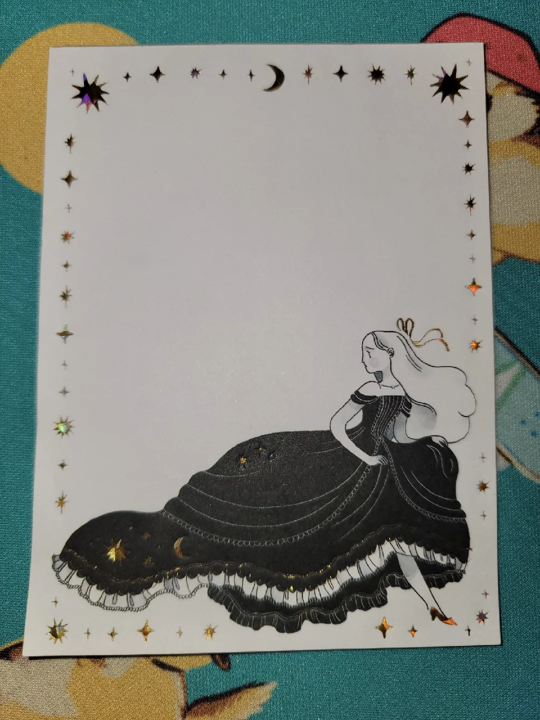 🥕 Peony Illustrations memo pad with golden iridescent shine thumbnail
