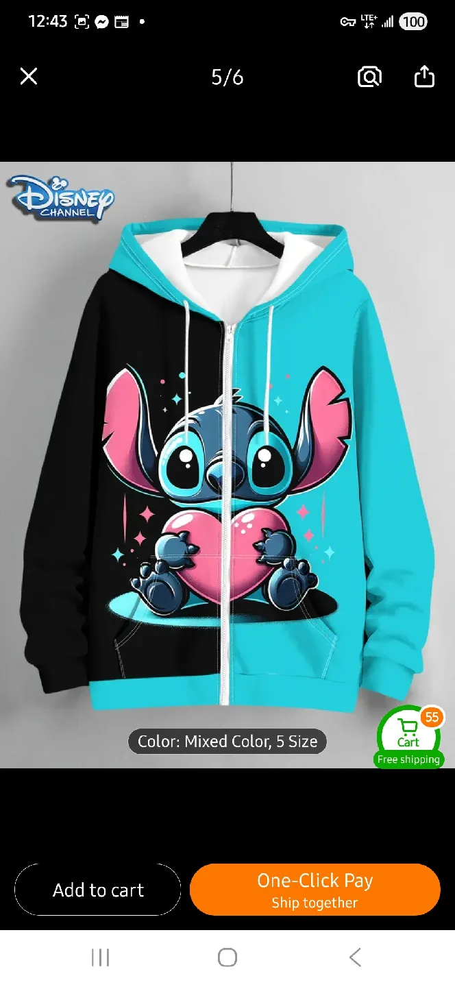 NEW Matching Family Disney Stitch Hoodie 💙 thumbnail