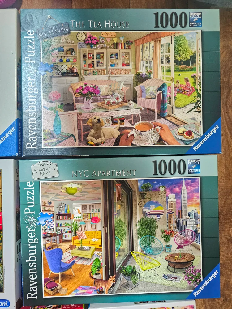 Assorted Jigsaw Puzzles: Ravensburger, Buffalo, Clementoni image indicator(2)