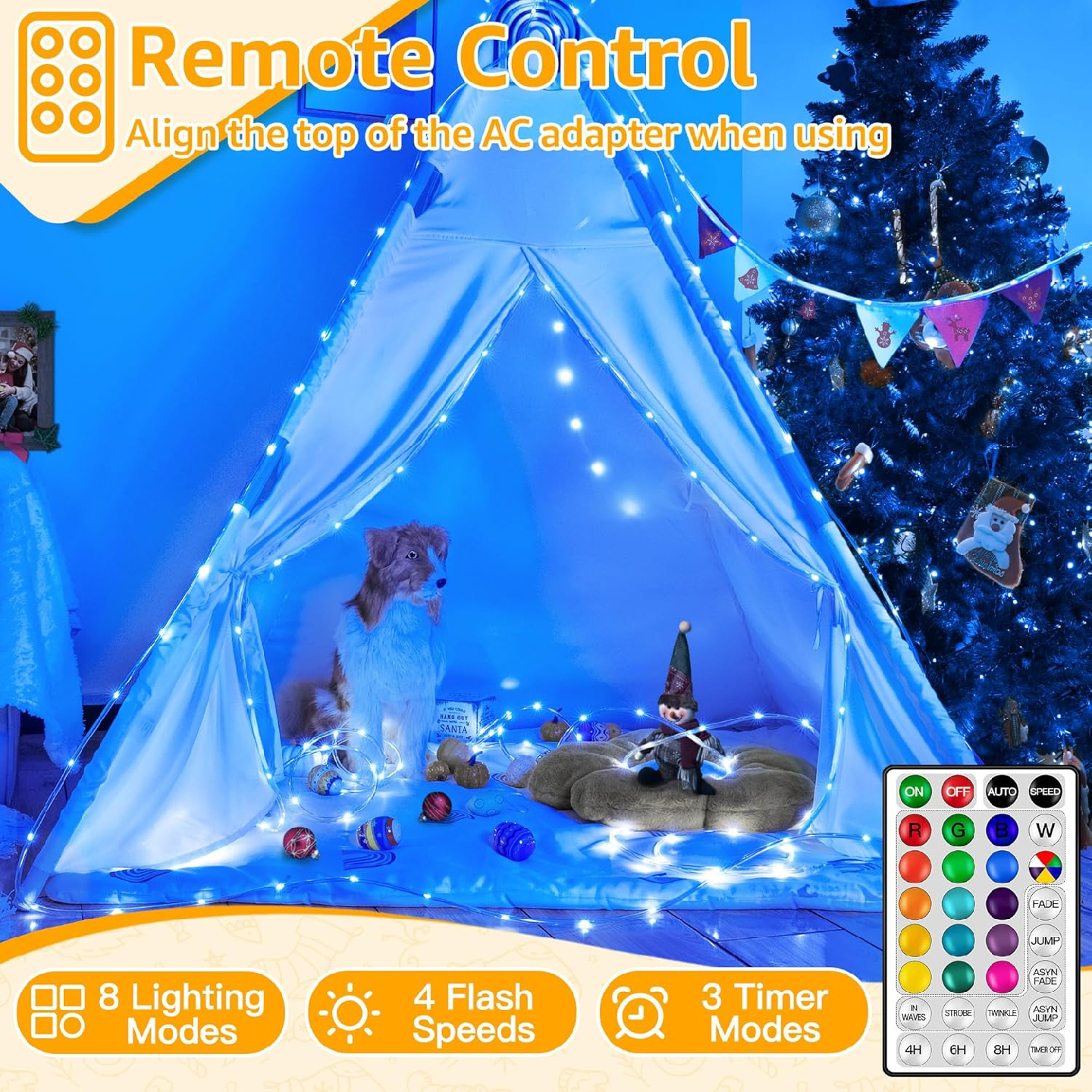 Ollny Christmas Lights Outdoor String Lights 180 Led Super Long - photo 4