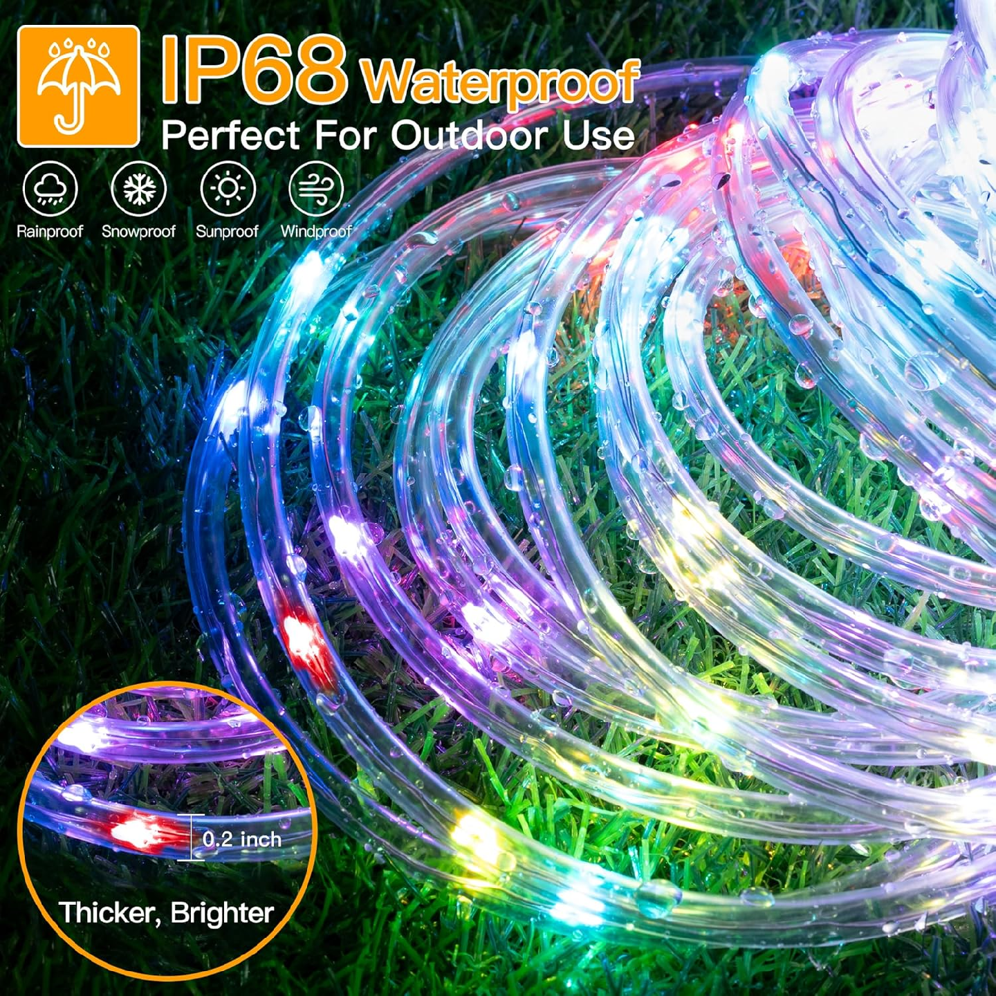 Ollny Christmas Lights Outdoor String Lights 180 Led Super Long - photo 5