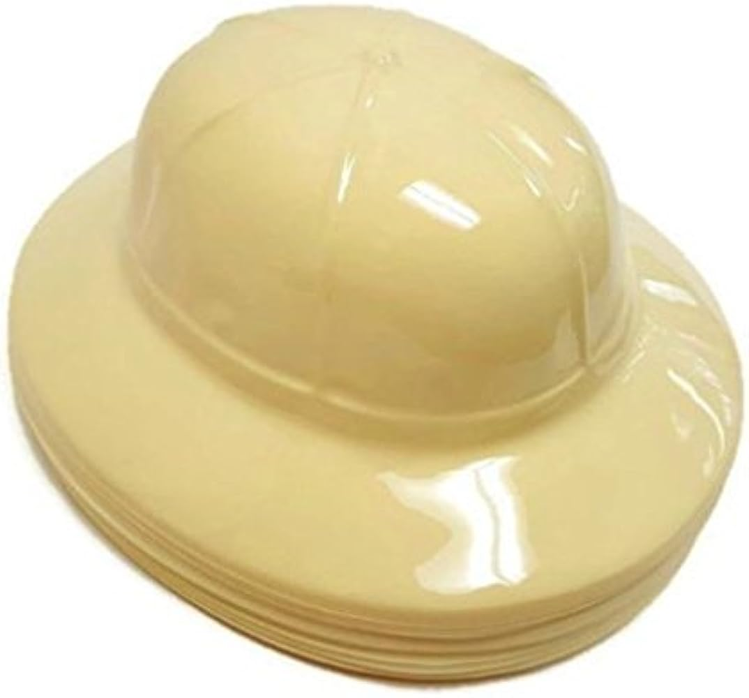Plastic Tan Safari Hat