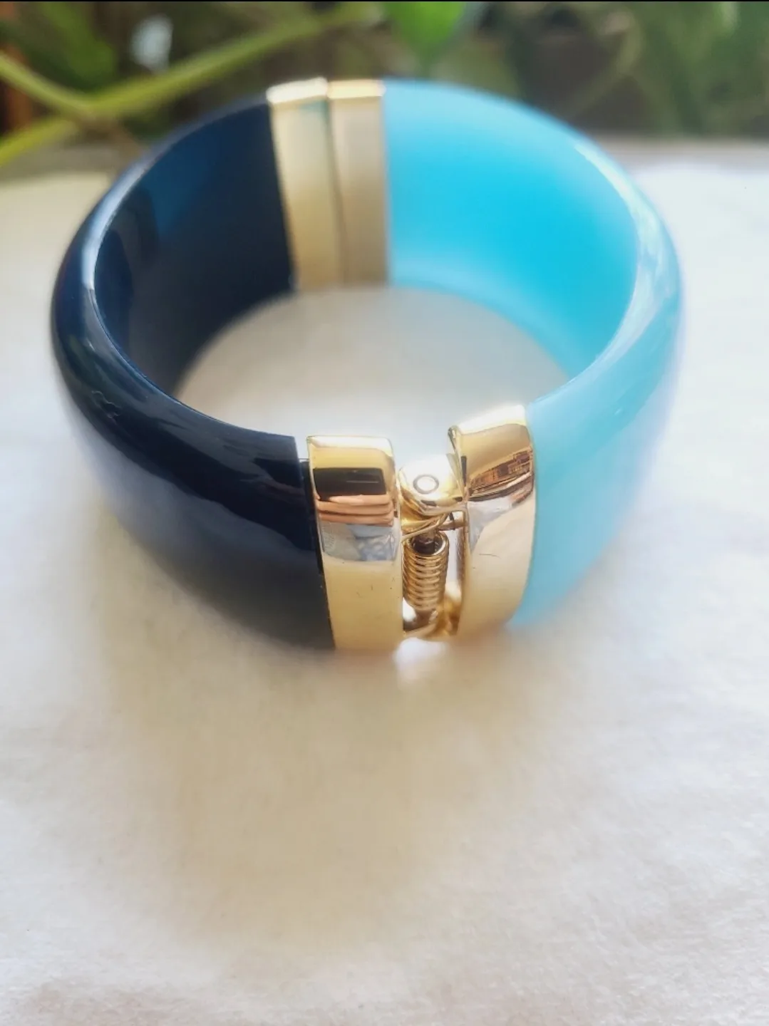 Bangle Bracelet - light and dark blue thumbnail
