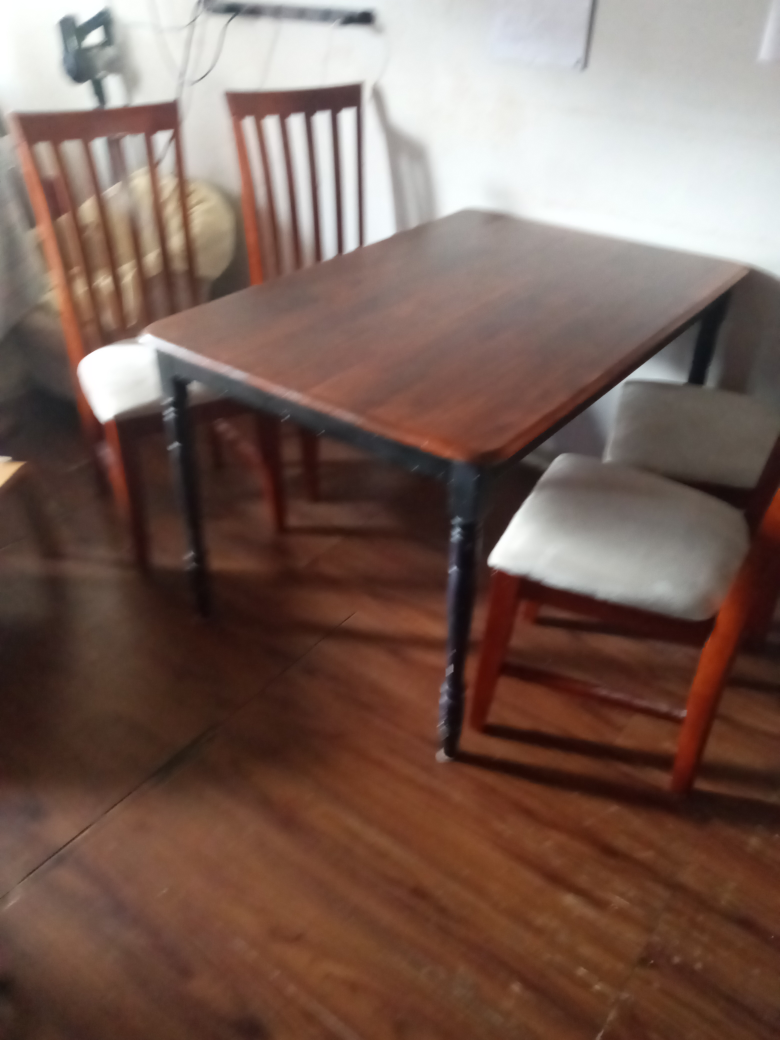 Wooden Dining Table and Chairs - photo 2