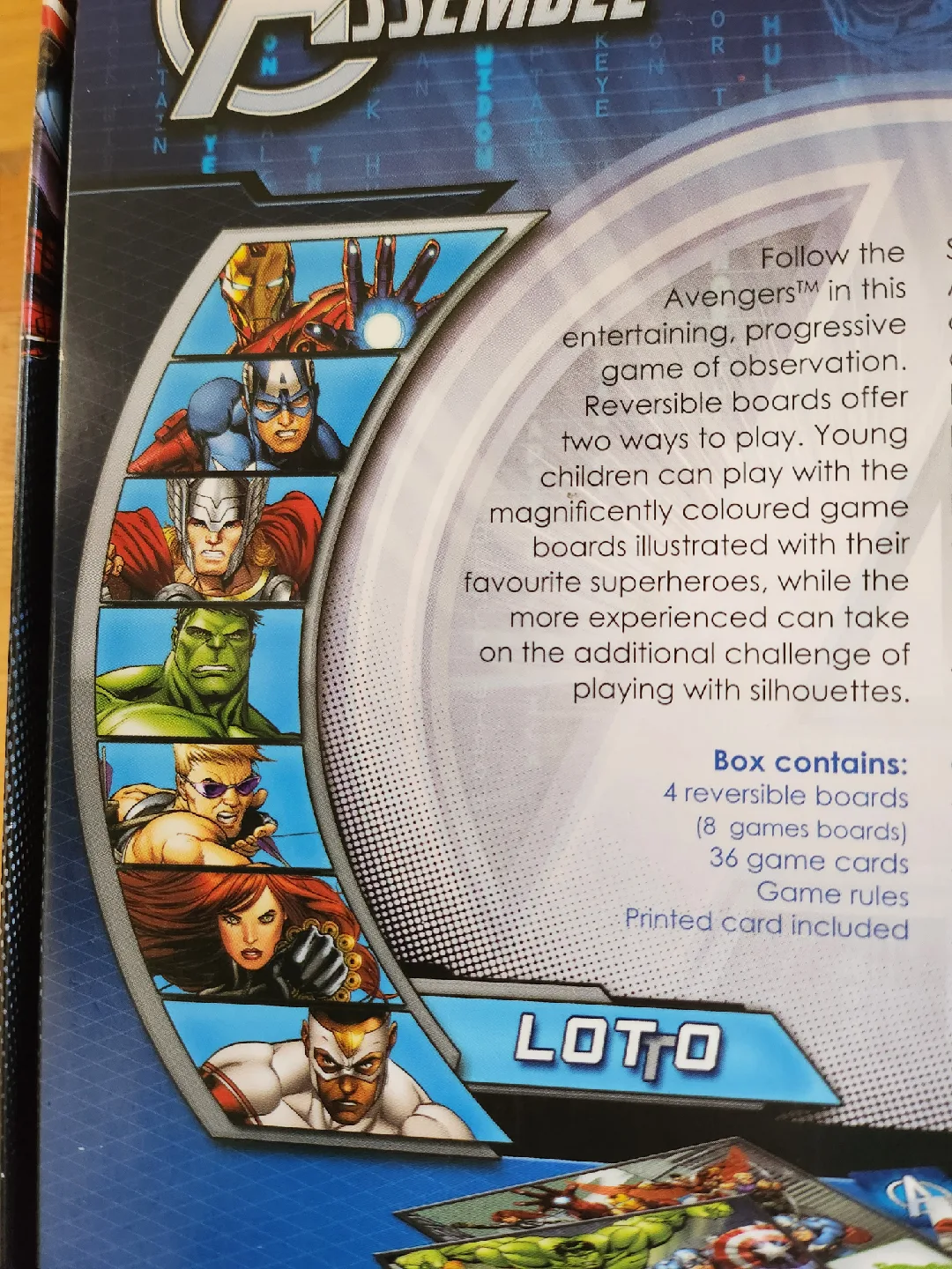 Marvel Avengers Assemble Lotto Game image indicator(6)