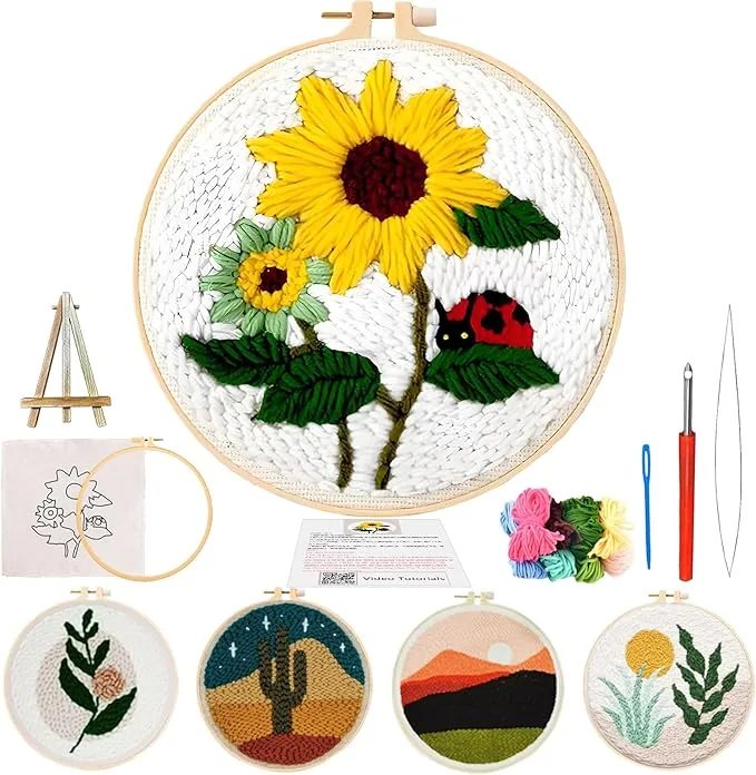 Embroidery Starter Kit with Punch Needle Kit 🥕 thumbnail