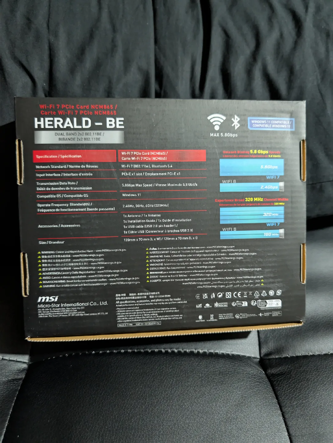 MSI Herald-BE Wi-Fi 7 PCIe Card NCM865 - New image indicator(3)