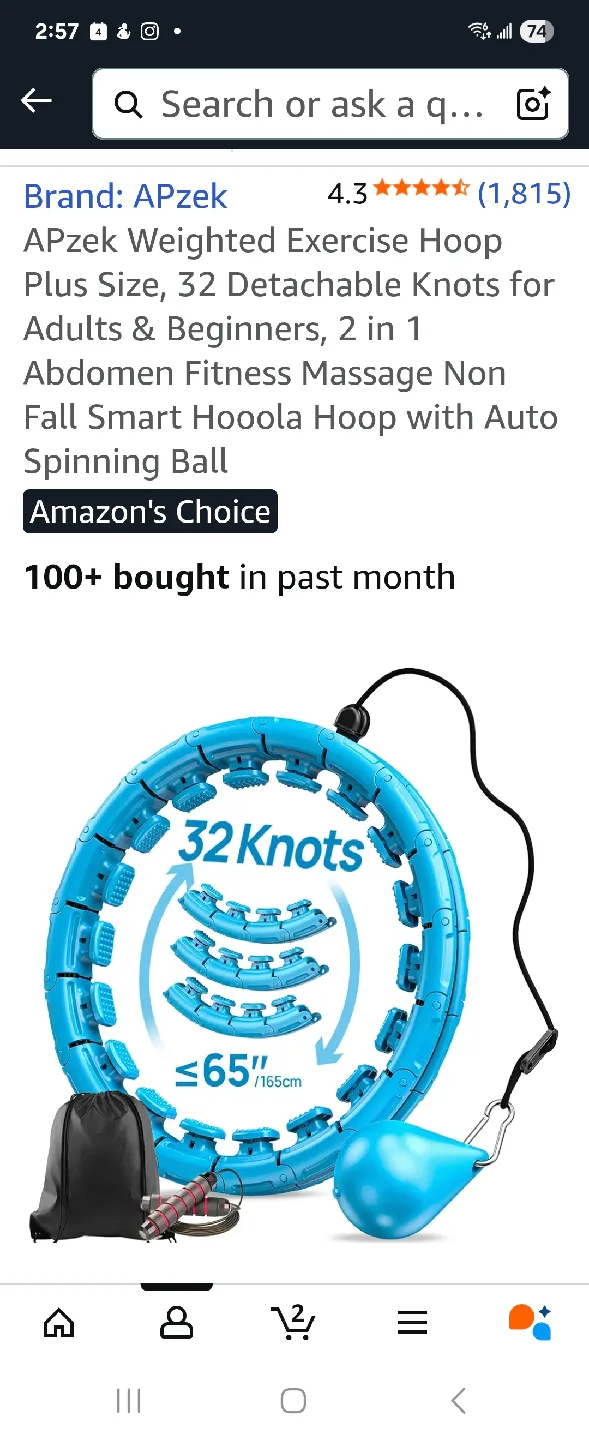 Weighted Exercise Hooola Hoop image indicator(3)