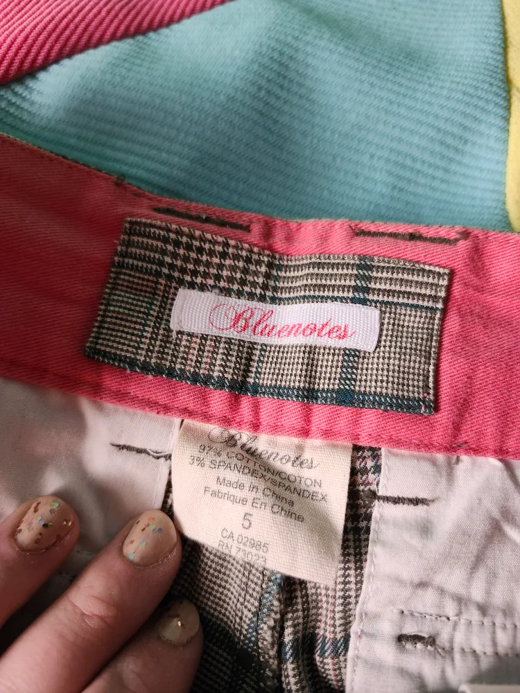 Bluenotes plaid bermuda shorts/capris image indicator(4)