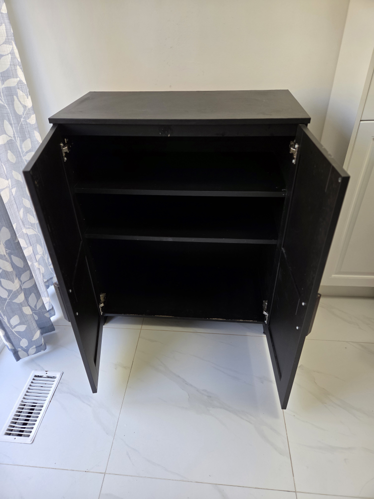 Black Cabinet with Doors and Shelves - photo 2