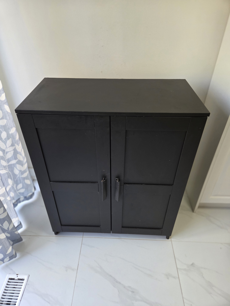 Black Cabinet with Doors and Shelves - photo 3